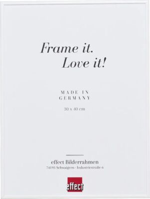Effect Aluminium-Bilderrahmen Quadro 60x90 cm weiß Museumsglas