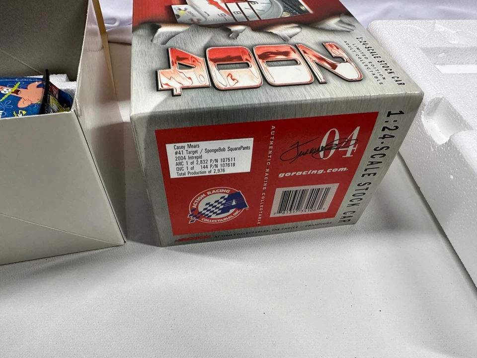 1/24 2004 #41 Casey Mears Signed Sponge Bob Movie /Target Dodge Diecast - Image 3 of 3