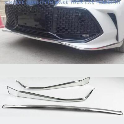 For Toyota Avalon 2019-2022 silver stainless Front Bumper Lip Side Protect Strip