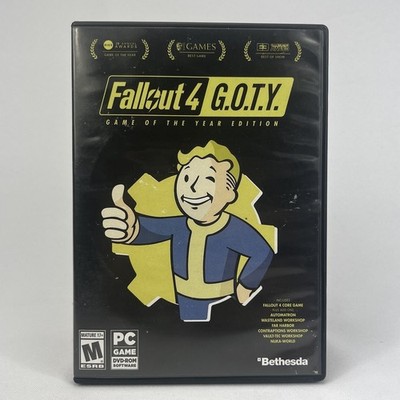 Fallout 4 GOTY Game of the Year Edition PC Game Disc With Poster