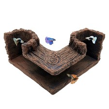Aquarium Cave Betta Tunnel Driftwood Corners Shrimp House Hideout for Cichlid...