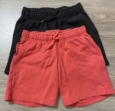 Set Of 2 Boys Knit Pull-On Sweat Shorts By Cat Jack XS 4/5 Black Red