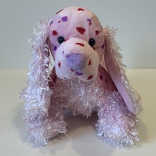 Webkinz Love Spaniel HM386 Puppy Dog Plush Stuffed Pink Hearts 9" No Code