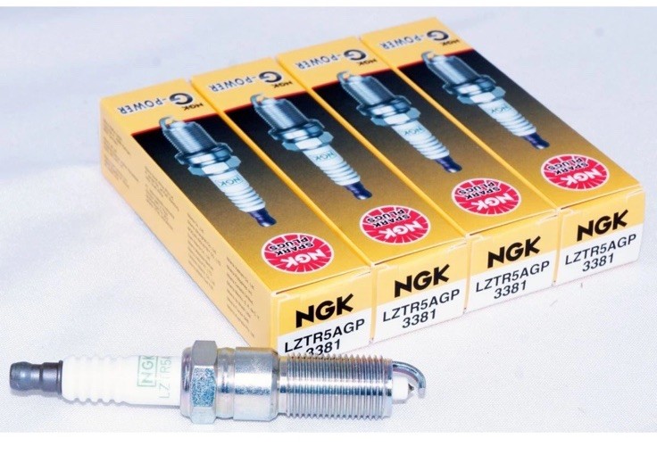 Set of 4 Genuine NGK 3381 LZTR5AGP G-Power Platinum Spark Plugs