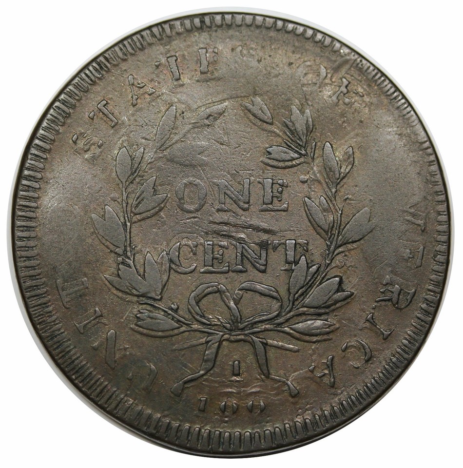 1798 Draped Bust Large Cent, Style 1 Hair, scarce S-154, R4, double ...