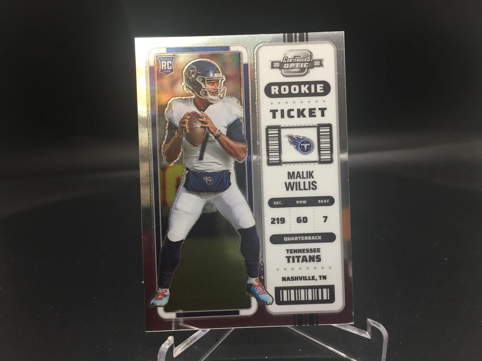 Malik Willis 2022 Contenders Optic Rookie Ticket #86 Liberty Titans Packers RC