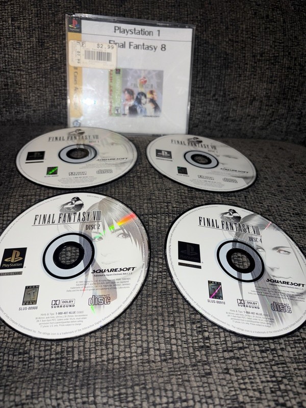 Final Fantasy VIII Tested & Working (Sony PlayStation 1 1999) No Manual Bad Case