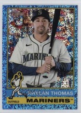 2025 Topps Heritage High Number Chrome Light Blue Sparkle Rhylan Thomas 16n5