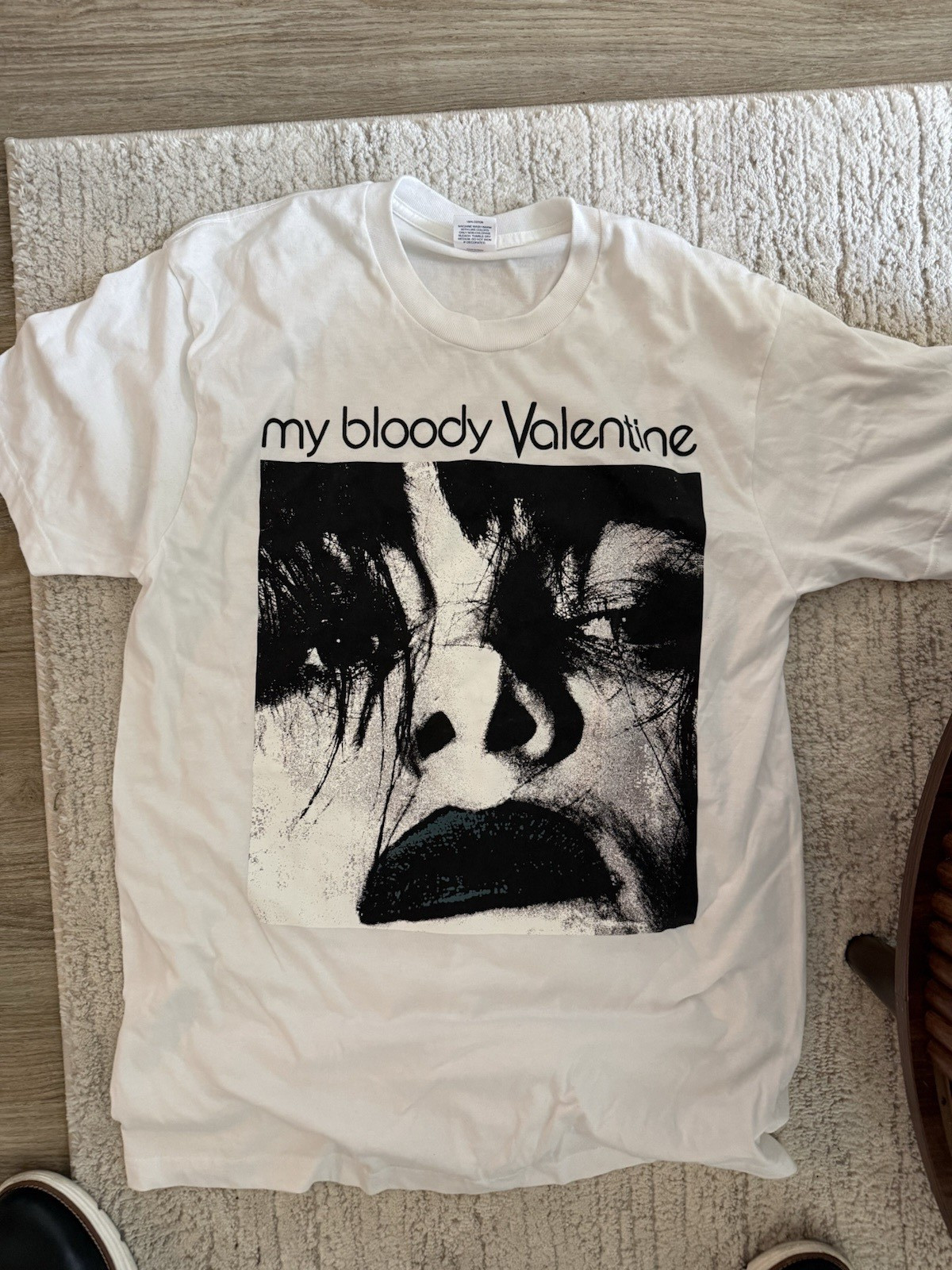 Supreme White My Bloody Valentine Graphic Logo Crew Neck Cotton T-Shirt Men's L