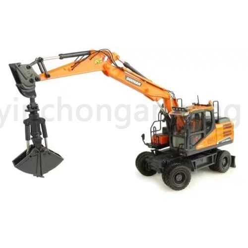 Doosan DX160W Wheeled Excavator - UH IMC 1:50 Scale Diecast Model #UH8134 New - Image 3 of 4