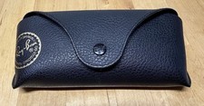 Ray Ban Black Soft Faux Leather Case Sunglass Eyeglass Wayfarer Aviators Snap