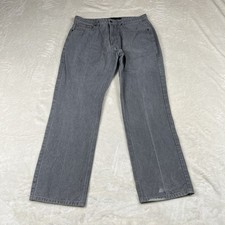 Vintage Rocawear Baggy Jeans Mens Size 36 Gray Big Logo Flap Pockets Skater Y2K