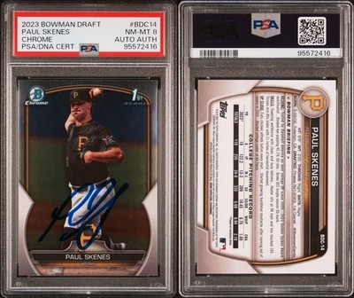 Paul Skenes Signed 2023 Bowman Draft Chrome Prospect Rookie Auto 
