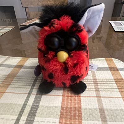 Tiger Furby Interactive Plush Electronic Toy Red/Black Spotted Model 70-800 1999