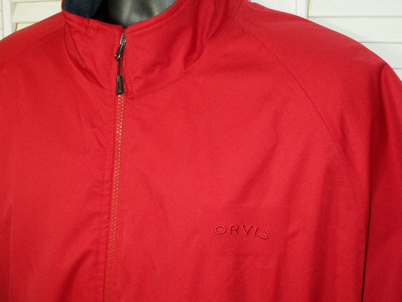 ORVIS Full Zip Smooth Shell Polyester Jacket~Flee… - image 7