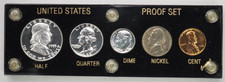 1955 5 COIN SILVER PROOF SET IN Acrylic HOLDER - FREE SHIPPING! 55-4