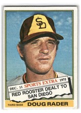 Doug Rader 1976 Topps Baseball #44T San Diego Padres Traded
