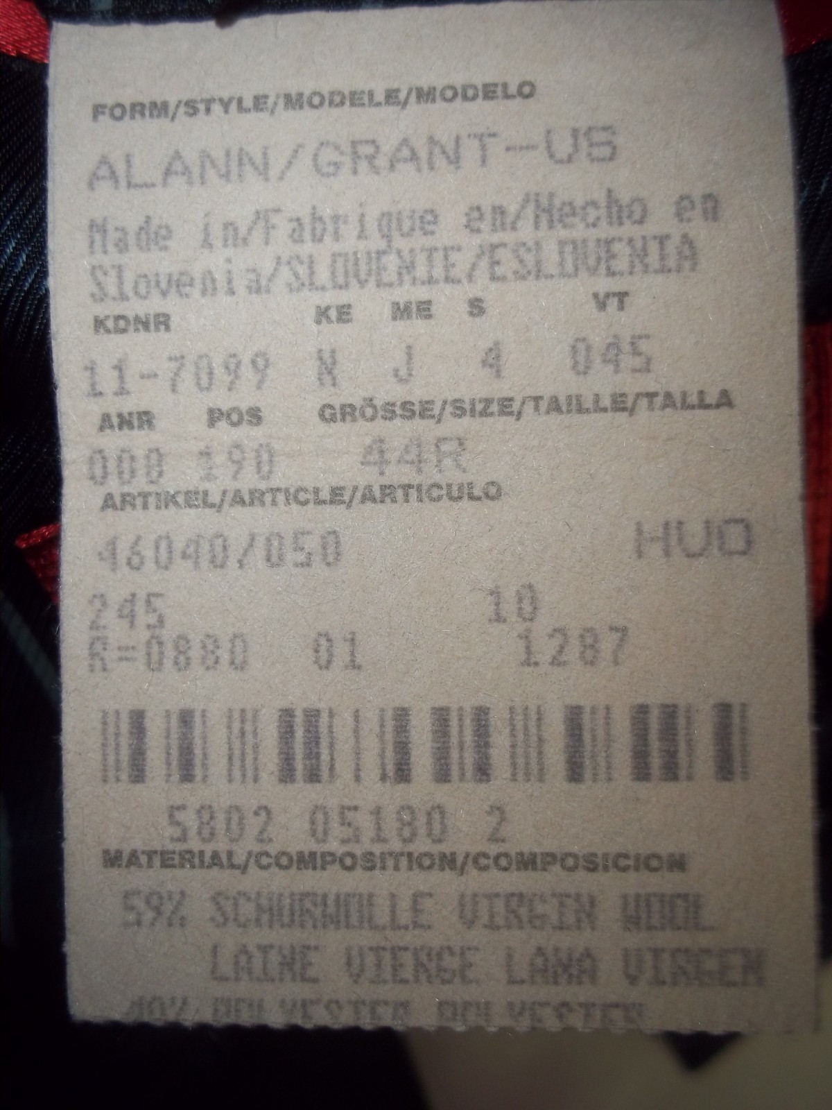 ( Hugo Boss pale black shadow striped 2buttons wool suit 44L~Pants W36" x 33"L ) thumbnail 10