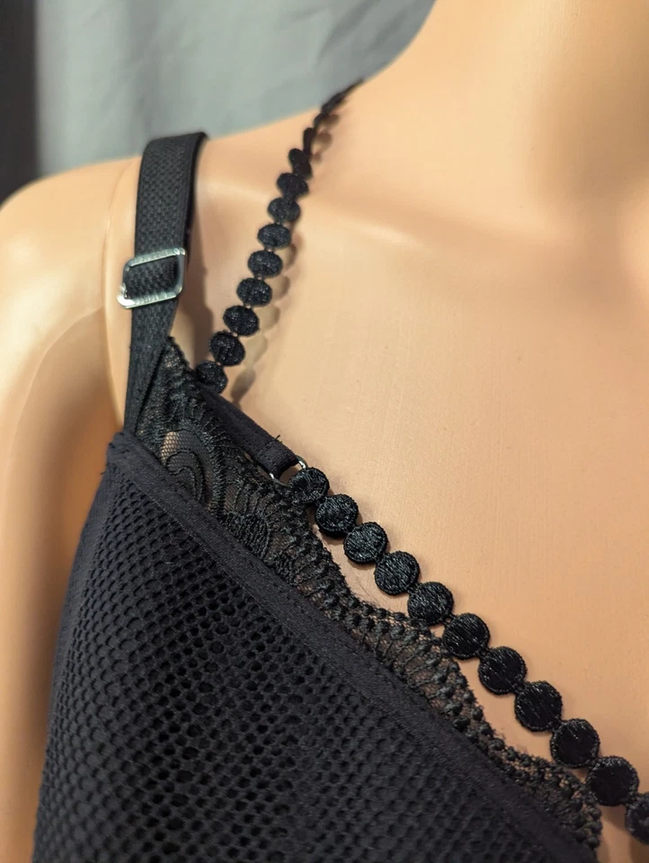 Sujetador acolchado para mujer Marlies Dekkers 11 inmersiones balcón Sps 34D mármol negro nuevo con etiquetas Foto 4 de 4