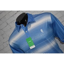 IZOD Golf Polo Shirt Mens Size Large Performance Polyester Spandex Blue NEW