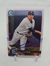Alex Faedo Bowman Chrome 2018 BCP-124 Detroit Tigers SIGNED Tampa Bay Rays