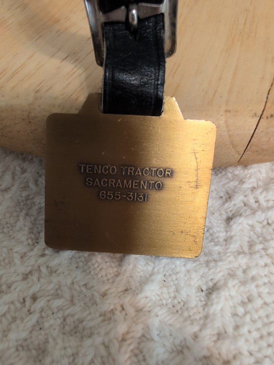 1039 Vtg Caterpillar Front End Loader Watch Fob Made For Sacramento Tenco Co. View 4