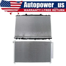 Aluminum Radiator & A/C Condenser Cooling Kit for Honda CR-V 2012-2016 L4 2.4L