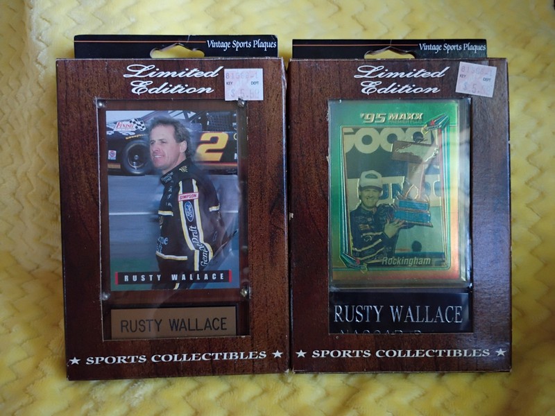 Rusty Wallace #2 Collector's card on plaque limited edition sports collectibles