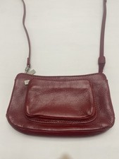 Borsa a tracolla Clarks England vintage anni 90 pelle rossa pochette