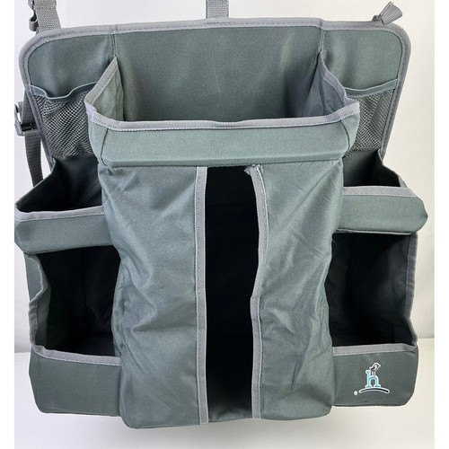 Happy Everything Storage Organizer Gray Hanging Tote Bin Multi-Compartment Bag