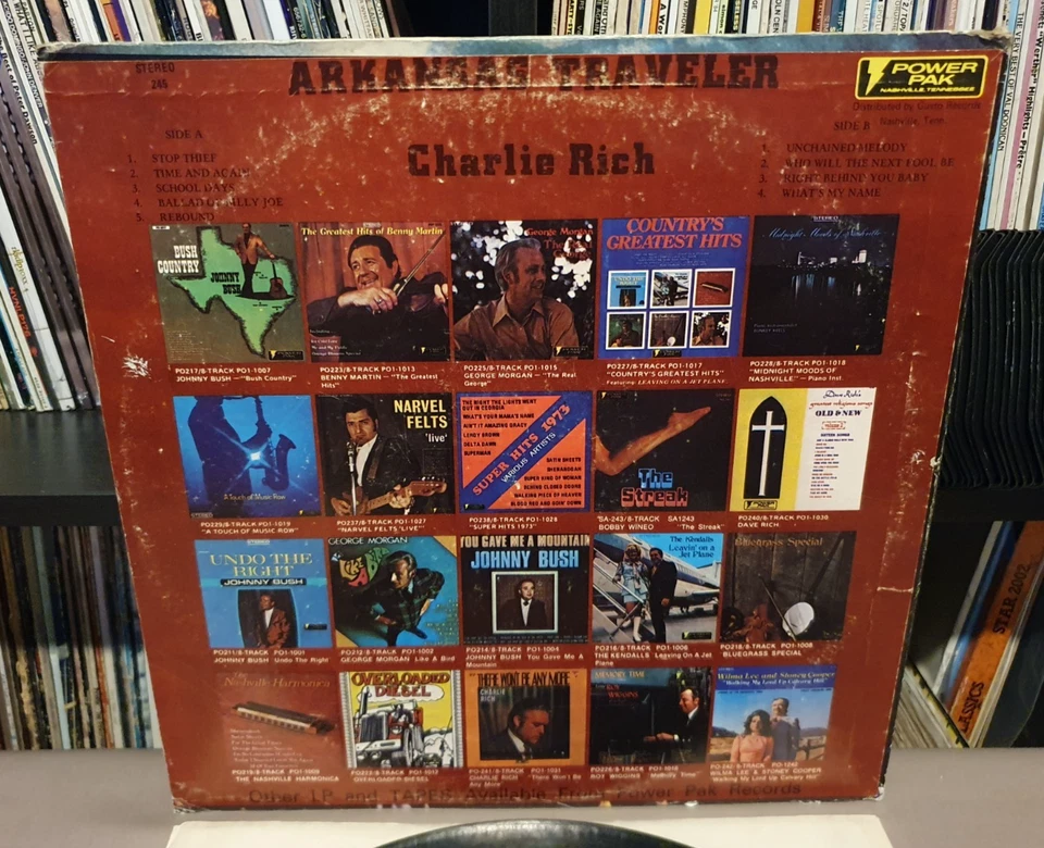 CHARLIE RICH Arkansas Traveler Vinyl L.P *RARE 1974 USA Press* PO 245 - VG/VG - Image 3 of 4