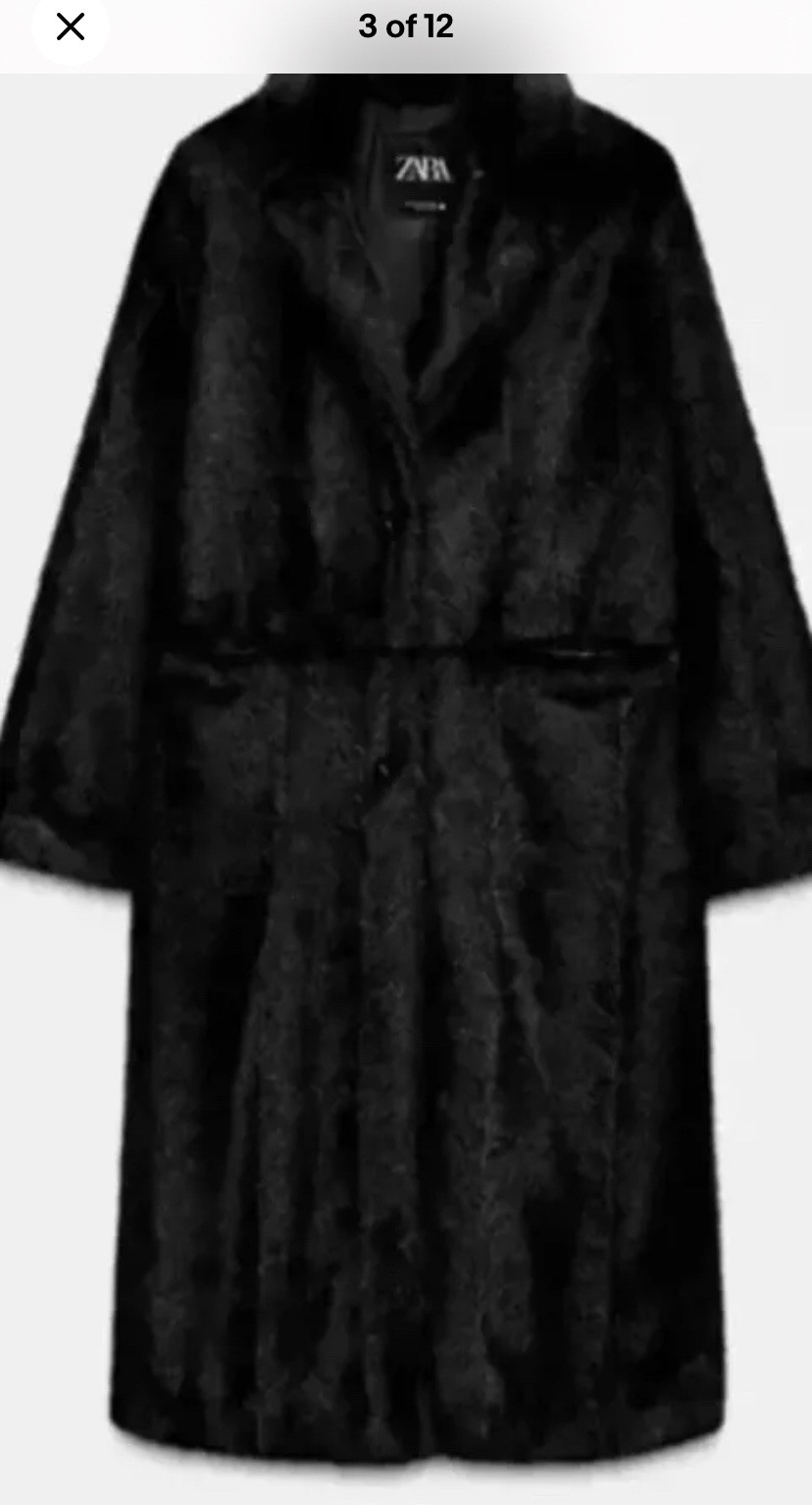 ALTRA CAPPOTTO LUNGO PELLICCIA SINTETICA NERO ZARA NUOVO FW24 25 TAGLIA M 2969 255 BLOGGERS