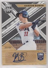 2019 Panini Elite Extra Edition Black 37/99 Karson Bowen #15U-KB Auto 06z2