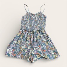 Girls' Art Class One Piece Sleeveless Floral Romper Dress Size L 10/12 NWT