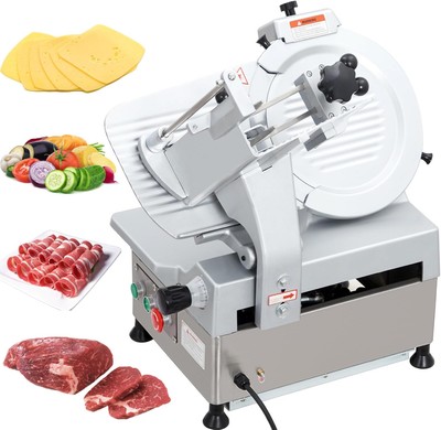 12'' Fully Automatic Commercial Meat Slicer 180W 300W Stainless Steel Adjustable