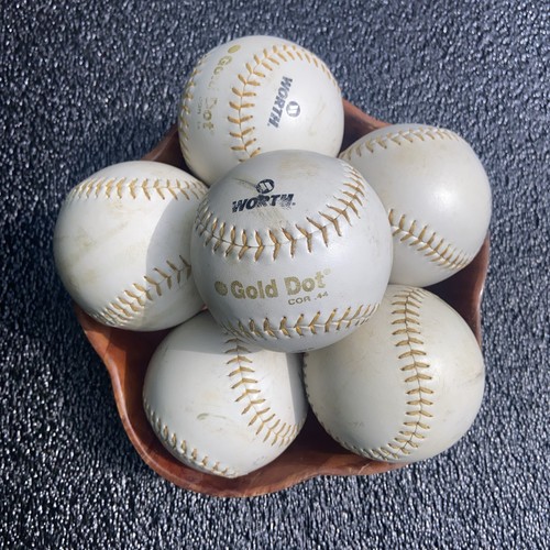 Lot Of 6 Used Worth PX44YS Gold Dot Softballs .44 COR  **Read Description**
