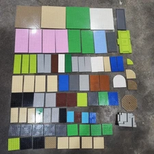 HUGE Lego Base Plate Lot Of 83 16x16 8x16 6x10 4x8 6x6 Curved Octagon Mountain