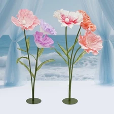 Giant Artificial Flowers, Large Artificial Flowers with Stems and Base