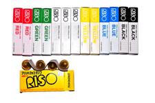 RISO Print Gocco Ink 13pcs & Gocco Lamps 4pcs Set New Open Box Vintage Japan