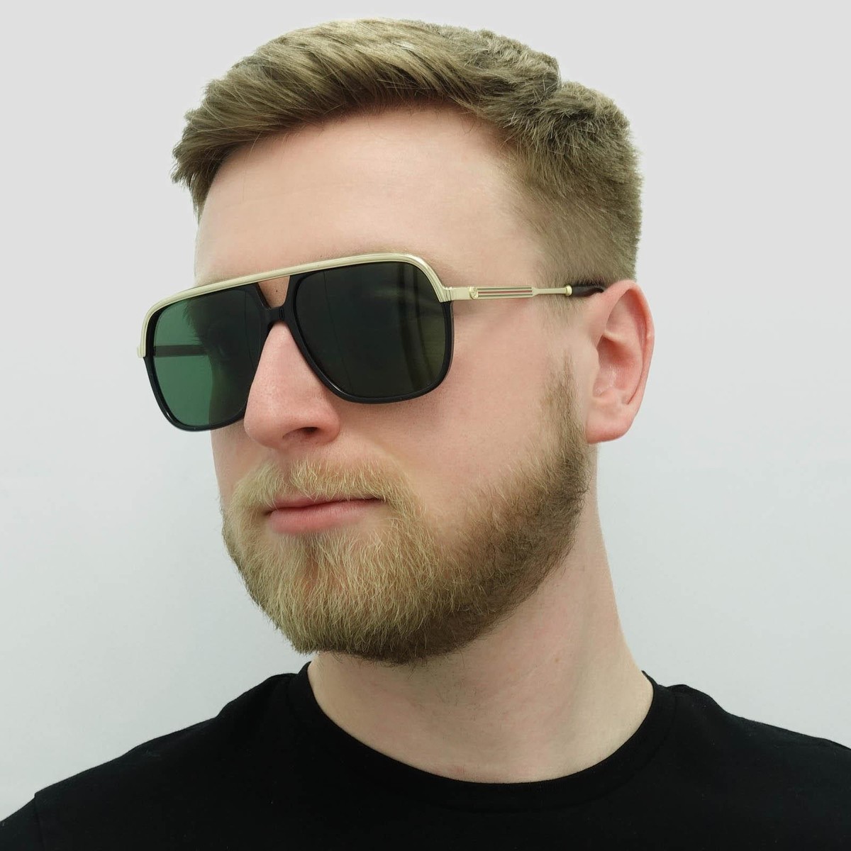 Gucci GG0200S 001 Black/Gold GG0200S Gucci GG0200S Sunglasses - Luxury & 100%UV Protection  main image 4