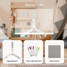 LED Message Board Acrylic Drawing Tablet USB Light-Up Gift for Office  Kids