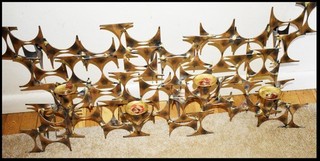 Vintage Brutalist GOTH Metal Sculpture MCM Marc Creates Weinstein Candleholder