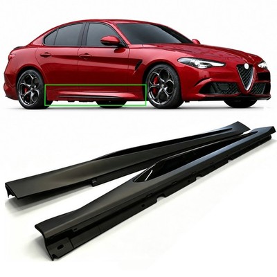 Einstiegsleisten Schwellerleisten Bodykit Schwarz für Alfa Romeo Giulia 952 15-