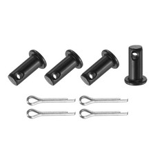 4-Pack M6x14mm Single Hole Clevis Pins, A3 Carbon Steel Flat Head Clevis Pins