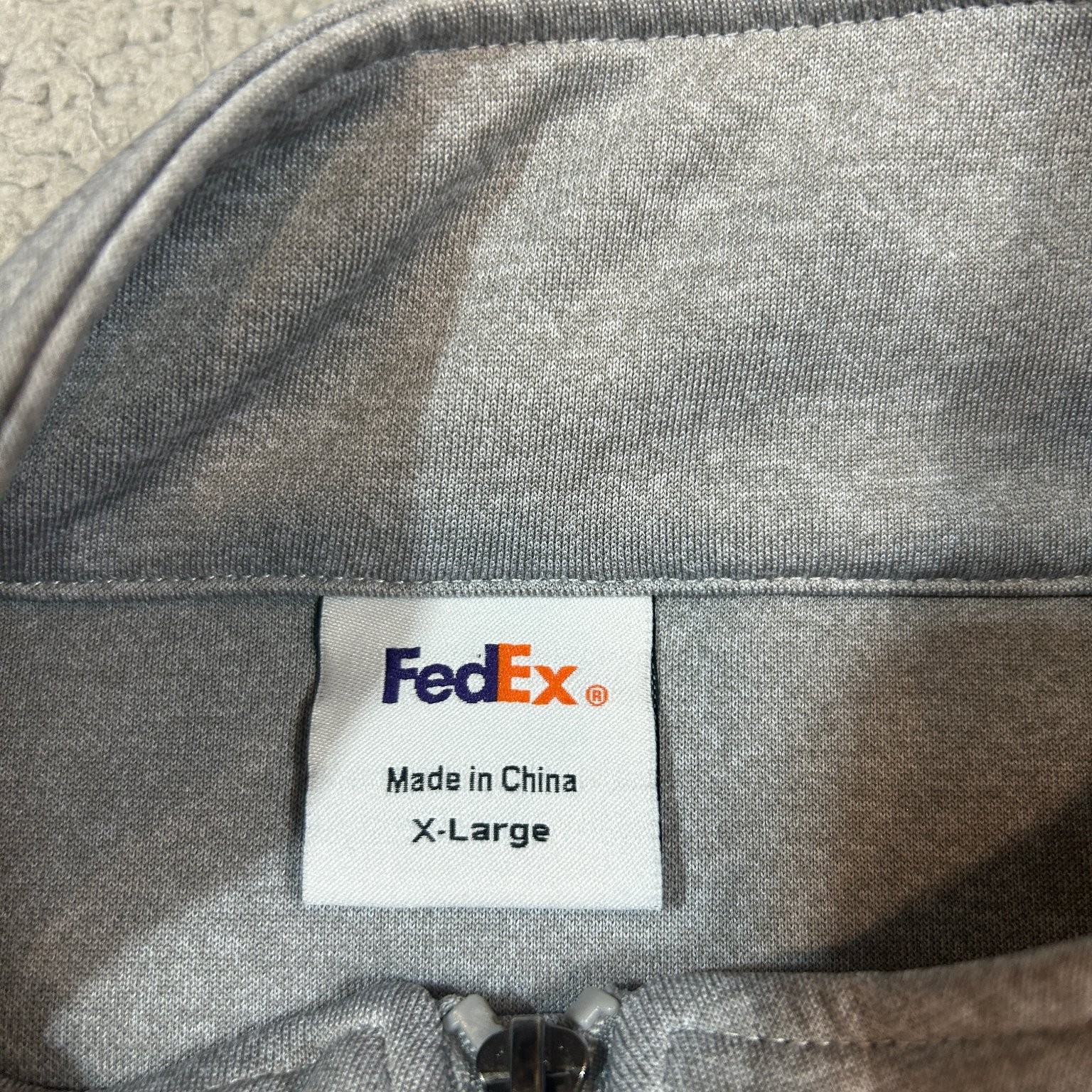 FedEx Half Zip Pullover Activewear Jacket Mens XL… - image 3