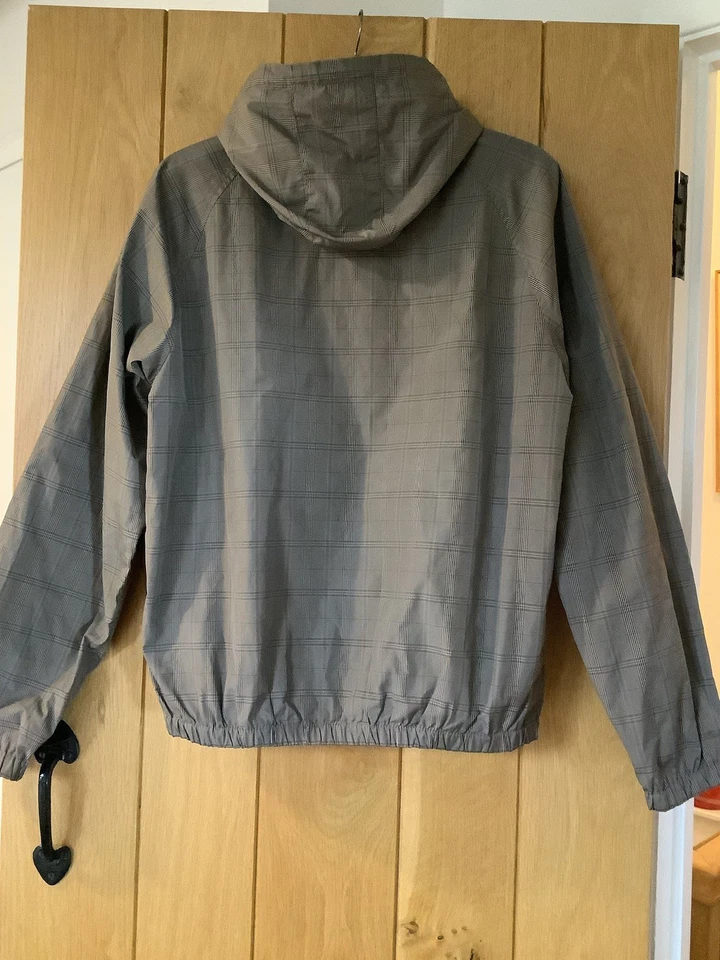 BEN SHERMAN Brown Check Varsity Hooded Zipped Jacket Size Large - Image 2 of 4