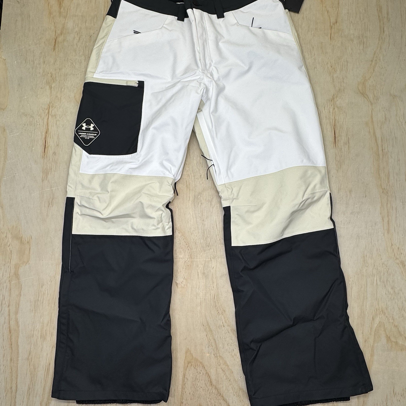 NEW Under Armour Expanse Vista Mens Ski Snow Storm Pants Silt Black White XL