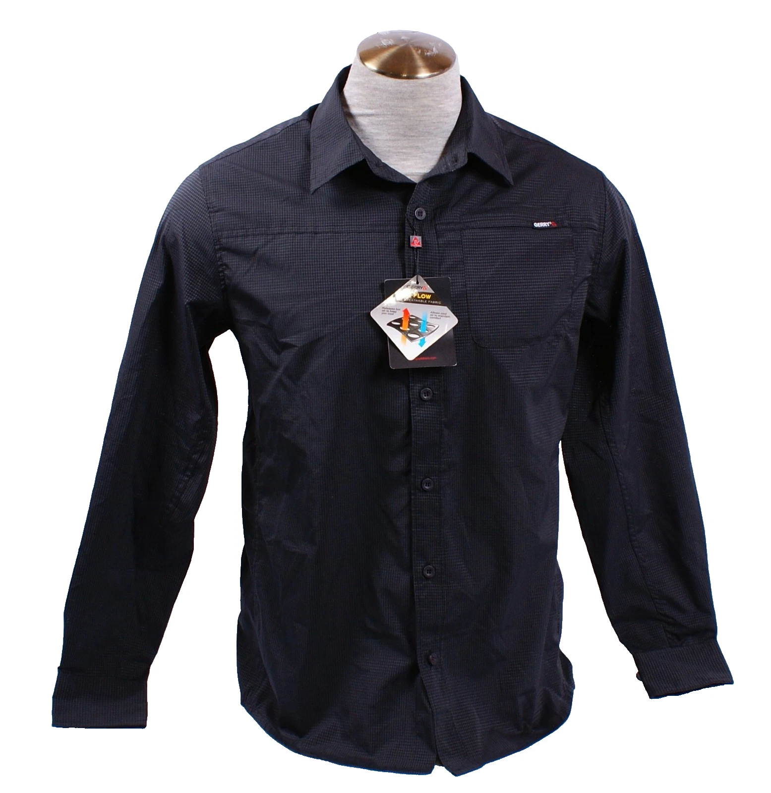 Gerry Men's M Lightweight Button Front Long Sleeve Shirt Breathable Wicking
Opens in a new window or