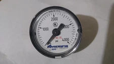 USA MADE HIGH PRESSURE GAUGE UPGRADE PCP AIRGUNS, PUMPS, SCUBA TANKS 0-4000 PSI.