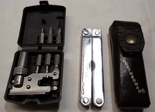 Leatherman PST, Original with leather Sheath & Rare Tool Adapter Kit